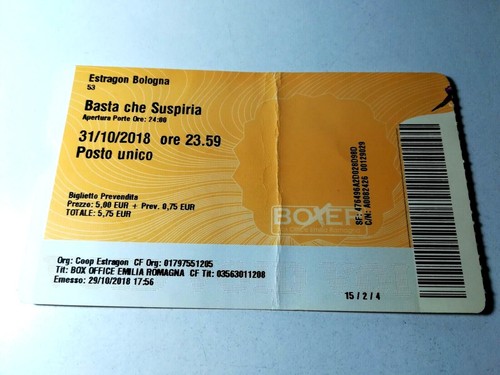 Biglietto concerto basta che - biglietto,