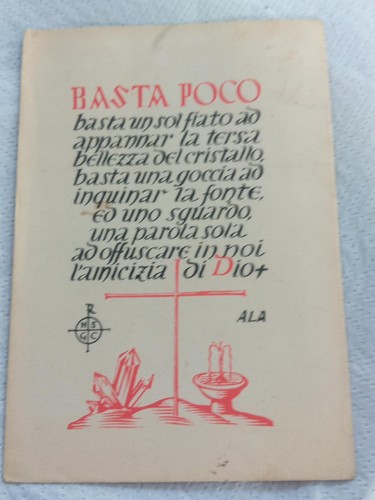 Cartolina religiosa basta - cartolina,